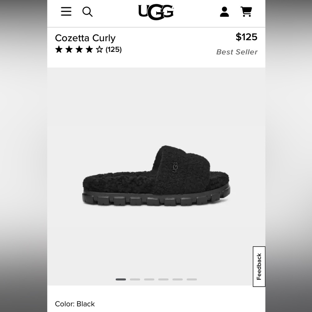 UGG Slippers Cozetta Curly - Black